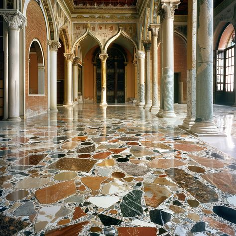 Terrazzo: What Is It & Where is it Now? — Living Bright Interiors Terazzo Floor Interior, Terrazzo Floor Design, Red Terrazzo, Terazzo Floor, Brick Bungalow, Modern Terrazzo, Pink Terrazzo, Terrazzo Floor, Terrazzo Design