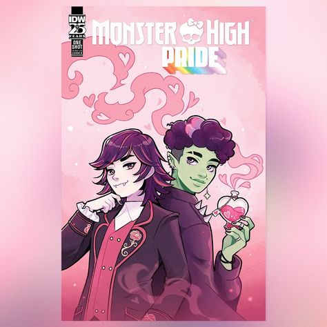 Happy to share that i got to colour the story ‘I Put A Spell On You’ for the Monster High pride issue ☺️ It was so fun colouring Kieran and Spelldon’s cute story! Out now in comic shops 🌈 . . Cover by Celi Godfried @aepoyi Written by Megan Brown Illustrated by Bowen McCurdy Colours by Me! . #monsterhigh #monsterhighart #comicolorist Monster High Pride Comic, Spelldon X Valentine, Megan Brown, Cute Story, Monster High Art, Comic Shop, Valentine Photo, Cute Stories, High Art