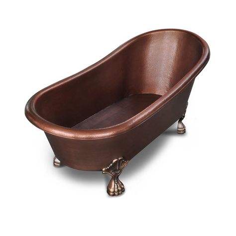 Heisenberg 67.5" x 32" Soaking Bathtub Claw Foot Bathtub, Copper Bathtub, Copper Sink Bathroom, Copper Tub, Claw Foot Bath, Copper Bathtubs, Bathtub Design, Soaking Bathtubs, Copper Kitchen