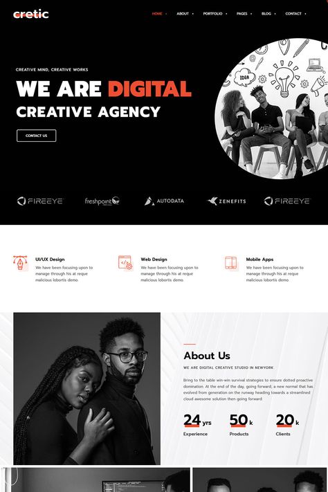 #Cretic – is a #Creative #Agency #WordPress #Theme. This theme fits for any creative #agencies #designers digital agency #freelancers #developers #developers #business #services #marketing #Construction #startup, #blog #magazine #portfolio, #photography #architect #corporate #event or any Websites. Media Company Website Design, Marketing Agency Portfolio Design, Website Design For Digital Marketing Agency, Digital Agency Website Design Wordpress, Timeline Website Design Layout, Brand Agency Website, Creative Design Agency Website, Creative Agency Profile, Corporate Web Design Business Website