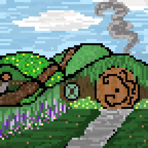 Lord Of The Rings Pixel Art, Lotr Crochet, Hobbit Hole, The Shire, The Lord Of The Rings, The Rings, Lord Of The Rings, Tolkien, The Hobbit