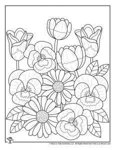 Spring Adult Coloring Pages | Woo! Jr. Kids Activities Spring Coloring Sheets, Flower Coloring Sheets, Flowers Coloring Pages, Printable Flower Coloring Pages, Spring Coloring Pages, Free Adult Coloring Pages, Printable Adult Coloring Pages, Mermaid Coloring, Flower Printable