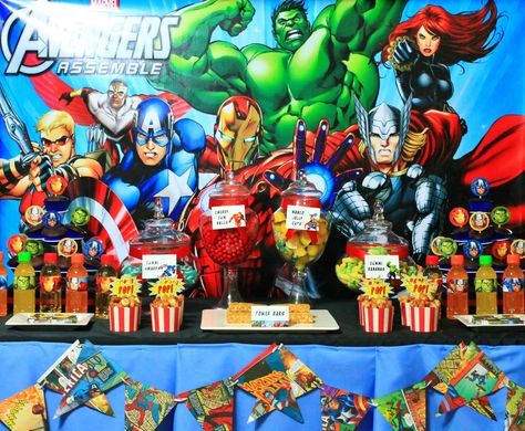 Marvel Backdrop, Avengers Background, Background Marvel, Avengers Theme Birthday, Avengers Party Decorations, Birthday For Boys, Avengers Birthday Party, Superhero Party Decorations, Kids Banner