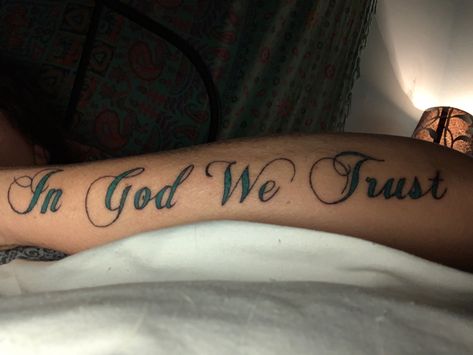 In God We Trust Tattoo Women, In God We Trust Tattoo, Trust Tattoo, Tattoo Women, In God We Trust, A Tattoo, Simple Tattoos, Fish Tattoos, I Tattoo