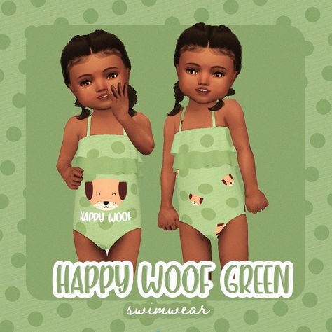 Happy Woof Green Swimwear 2 Toddler - Screenshots - The Sims 4 Create a Sim - CurseForge Sims 4 Toddler Clothes, Toddler Hats, Kerbal Space Program, Green Swimwear, Sims 4 Children, Sims 4 Toddler, The Sims4, Toddler Clothes, Sims 2