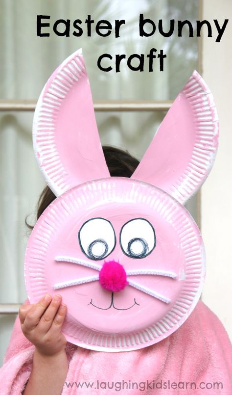 Easter bunny craft using paper plates Paper Plate Bunny, Easter Crafts To Make, Easter Crafts Preschool, Paper Plate Crafts For Kids, Easy Easter Crafts, Easter Bunny Crafts, Spring Crafts For Kids, Paper Plate Crafts, Plate Crafts