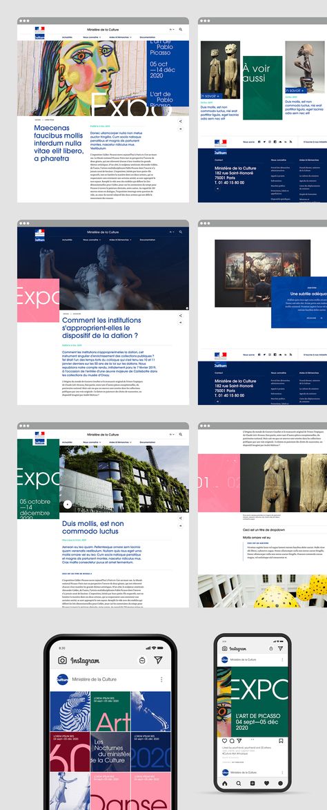 Visual identity design by Graphéine for French Ministry of Culture. Visual Identity System, Visual Identity Design, Social Change, User Interface Design, Screen Design, Photo Essay, Website Design Inspiration, Creative Team, Interface Design