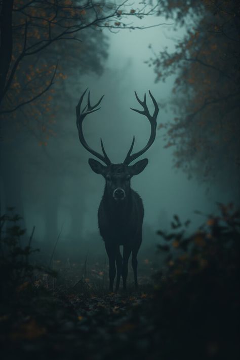 Discover and download free images Mystic #Stag in #Twilight #Forest https://aifusionart.com/mystic-stag-in-twilight-forest/?utm_source=facebook&utm_medium=social&utm_campaign=ReviveOldPost #Deer Not Deer, Stag Wallpaper, Fantasy Ethereal, Deer Aesthetic, Money Rose Tattoo, Stag Art, Twilight Forest, Deer In Forest, Sacred Masculine