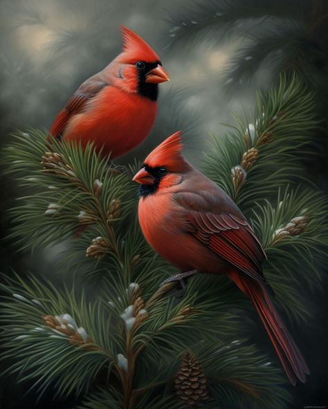 Cardinals Cardinal Wallpaper Iphone Wallpapers, Cardinals In The Snow Winter Scenes, Cardinal Winter, Cardinals In Winter, Cardinals Wallpaper, Cardinal Winter Painting, Cardinal Birds Art, Red Cardinal In Snow, Chickadee Art