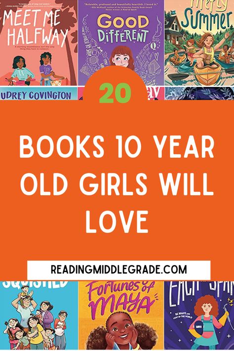 This list of books for 10 year old girls features my favorite books starring girls between ages 9 and 12, with subject matter appropriate for most 10 year olds. #bookstoreadfor10-12 #bestbooksforfifthgraders #booksforfifthgradersreadinglists Books For 10 Year Girl, Mother Daughter Book Club, Old Diary, Popular Book Series, My Favorite Books, List Of Books, Middle Grade Books, Great Books To Read, Family Books