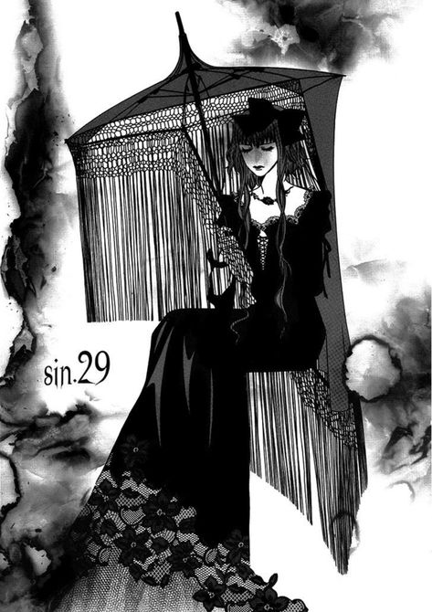 Goth Manga, Gothic Manga, Lycoris Radiata, Oc Manga, Goth Art, Gothic Aesthetic, Arte Sketchbook, Sketch Inspiration, Old Anime