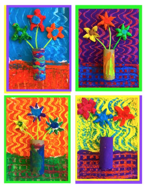 Mixed-Media Flowers! Special Education – Art with Mrs Filmore Nf Art, Love Lessons, Elementary Drawing, Adaptive Art, Education Art, Shape Collage, 3d Elements, Paper Flower Art, 3rd Grade Art