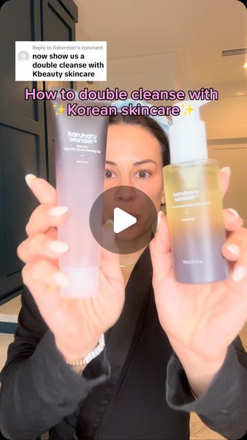 Lindsey Zubritsky, MD, FAAD on Instagram: "You asked, I delivered. Double cleansing but the K-beauty way 🇰🇷 

I partnered with @haruharuwonder_official to show you how this technique is done using Kbeauty products

I noticed that Korean skincare tends to focus on hydration, moisturization, preparation, and skin barrier repair. The Black Rice Moisture Deep Cleansing Oil removes makeup, SPF, and dirt using different types of moisturizing and antioxidant rich oils, so your skin doesn’t feel tight or stripped. The second step is the Black Rice Triple AHA Gentle Cleansing Gel which has three VERY gentle AHA exfoliants to improve texture while smoothing and brightening skin.

Comment DOUBLE CLEANSE below and I’ll send you the link to K-beauty double cleansers used here!

#haruharuwonder #haruh Double Cleanser, Skin Barrier Repair, Double Cleanse, Deep Cleansing Oil, Brightening Skin, Double Cleansing, Black Rice, Korean Cosmetics, Cleansing Gel