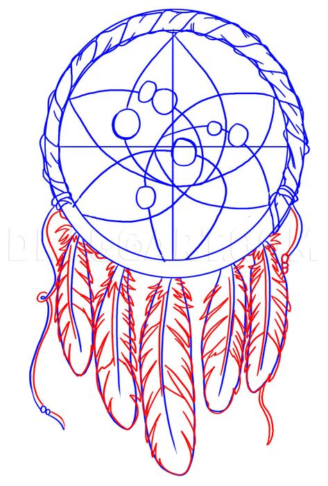 Atrapasueños Tattoo, Dreamcatcher Drawing, Dream Catcher Drawing, Native American Drawing, Dream Catcher Patterns, Dreamcatcher Design, Dream Catcher Native American, Roses Drawing, Guided Drawing