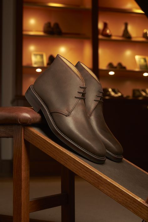 Crockett And Jones Boots, Semi-formal Suede Chukka Boots With Round Toe, Luxury Semi-formal Men's Chukka Boots, Luxury Men's Semi-formal Chukka Boots, Semi-formal Brown Chukka Boots With Rubber Sole, Chelsea Shoes, Boots Outfit Men, Crockett And Jones, Gucci Men Shoes