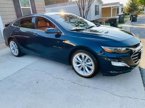 #SundaySubmission Thanks to Danny V from Austin Texas for sending in his beautiful blue Chevrolet Malibu on white/gold Vogue Tyres 😎 #ChevroletMalibu | #VogueTyres Malibu Chevrolet, Malibu Car, Manifesting Board, Malibu Lt, Girly Car Accessories, Malibu Blue, Chevy Cars, Car Accessories For Girls, Girly Car