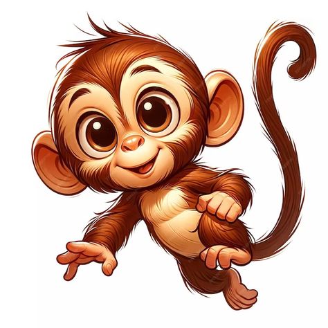 Animals Cartoon Images, Monkey Cute, Cute Monkey Drawing Art, Monkey Cartoon, Cute Monkey Drawing, Animal Cartoon, Monkey Art Illustration, Cute Monkey Character Design, Cute Monkey Pictures Cartoon