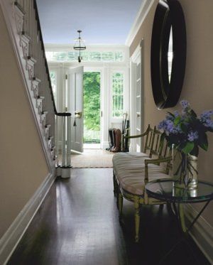 hall Paint Colors With White Trim, Color Hallway, Lake House Paint Colors, Warm Neutral Paint Colors, Valspar Paint Colors, New Neutrals, Best Neutral Paint Colors, Taupe Paint, Gold Rooms