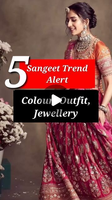 Sunita Agarwal Sood | 5 Sangeet Trend Alert ✨ Colours, Outfit & Jewellery  Disclaimer - I do not own any copyrights of the pictures posted. All intellectual... | Instagram Sangeet Look For Bride, Bride Sangeet Outfit, Outfit For Sangeet Function, Sangeet Outfits For Women, Outfit For Sangeet, Saree For Sangeet, Sangeet Outfit Bridal, Sangeet Bride, Sangeet Look