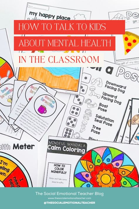 Learn 10 strategies to talk to young students about mental health during mental health awareness month or any time of year! These conversations surrounding mental health are so important for kids, but can be tough to navigate as adults. Use these tips to help guide you! Teaching Mindfulness, February Activities, Growth Mindset Activities, Parenting Education, Social Emotional Learning Activities, Literacy Games, Mental Health Awareness Month, Health Ideas, Health Books