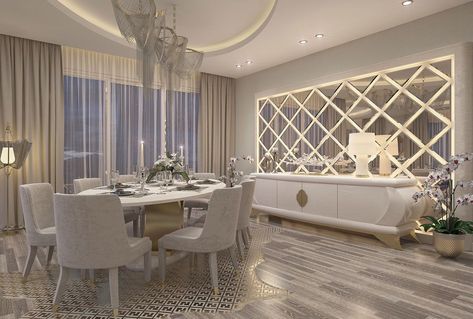 GOLDEN LİFE on Behance Mirror Hallway, Luxury Living Room Design, Dining Room Interiors, Luxury Dining Room, Living Room Design Decor, Simple Kitchen, Luxury Dining, Living Room Decor Apartment, Home Room Design