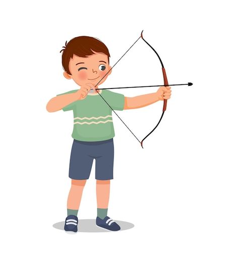 Archery Sport, Bow And Arrow, Cartoon Character Design, Video New, Nature Design, Vector Photo, Cartoon Character, Archery, Cartoon Characters