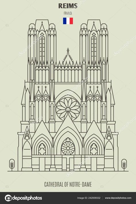 Paris Drawing, Reims Cathedral, French Quilt, Reims France, Cheap Wall Art, Cathedral Architecture, Temple Art, Architecture Drawing Art, France Drawing