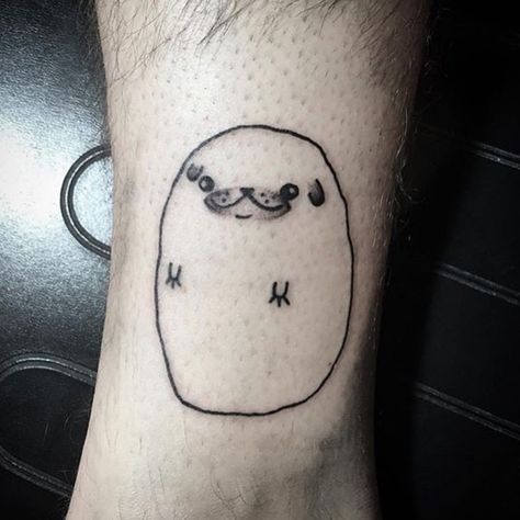 Been waiting for this for ages - Pugtato 🥔 submitted by @simple_after_midnight artist @kailymckeehandicraft  Original art by @ladyaxolotl . www.luckypug.com . To get your pug tattoo featured tag #luckypugtattoos @luckypugtattoos Pug Dog Tattoo, Dog Tattoo Design, Pug Tattoo, Pug Art, Dog Tattoo, Cheer You Up, Dog Tattoos, Pug Dog, Armband Tattoo