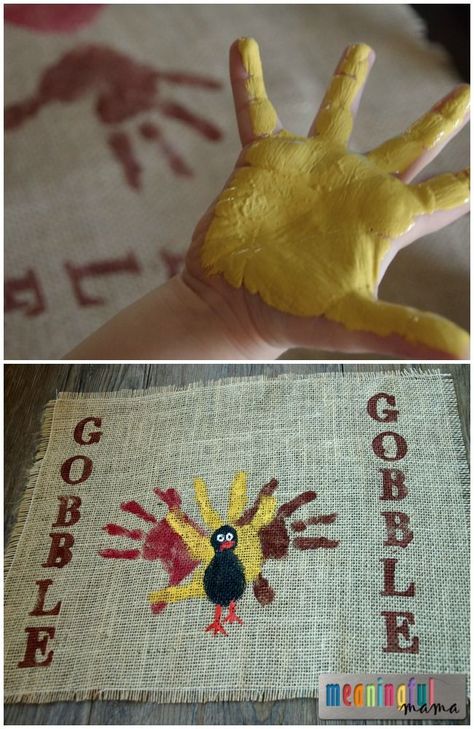 Handprint turkey placemats you can make with the kids for Thanksgiving. Turkey Placemats, Handprint Turkey, Turkey Handprint, Thanksgiving Crafts Diy, Thanksgiving Placemats, Thanksgiving Preschool, Thanksgiving Decorations Diy, Thanksgiving Cookies, Thanksgiving Art