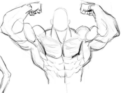 Buff Drawing Poses, Buff Muscle Reference, Super Muscular Man Drawing, Buff Arms Crossed Reference, Buff Body Sketch, Character Design Male Muscular, Man Flexing Drawing Reference, Muscular Poses Drawing, Four Arms Drawing Reference