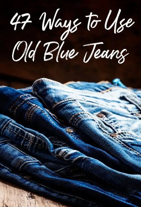 Have a closet full of jeans you'll never wear? You could sell them OR you could make something amazing! These 47 ways to use old blue jeans are perfect ways to repurpose old denim with your crafty side! Used Denim Projects, Recycled Blue Jeans Ideas, Crafts Using Old Jeans, Crafts Made From Old Blue Jeans, Jean Material Projects, Repurpose Jeans Ideas, Denim Repurpose Ideas, Denim Seams Projects, Upcycled Jeans Ideas