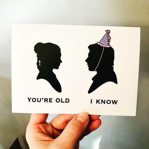 You’re old, I know!!! How great is this Star Wars birthday card?! 🥰🥰🥰 Starwars Birthday Card, Star Wars Birthday Cards, Diy Birthday Cards For Brother, Geek Birthday, Gamer Birthday, Birthday Cards For Brother, Birthday Card Drawing, Star Wars Birthday, Birthday Cards For Friends