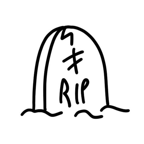 Here's a gravestone sketched in a simple minimalist stye. You can use this drawing for inspiration for your Halloween tattoo ideas! Follow me on Pinterest for more simple minimal art @hannaleetidd and check out my Halloween board for more spooky drawings and tattoo ideas. Tiny Spooky Drawings, Small Drawings Halloween, Small Tombstone Tattoo, Spooky Linework Tattoo, Spooky Simple Drawings, Simple Spooky Drawings, Halloween Tattoo Ideas Simple, Easy Spooky Drawings, Simple Spooky Tattoos