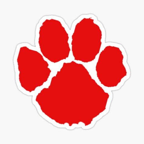 Paw Sticker, Paw Design, Top Artists, Sticker Design, Sell Your Art, Vinyl Sticker, Vinyl, For Sale, Red