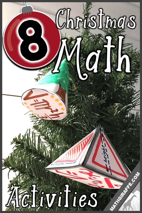 Math Ornaments Diy, Holiday Math Activities, Christmas Math Activities, Maths Activities Middle School, Holiday Math, Algebra Activities, Math Madness, Secondary Math, Pre Algebra