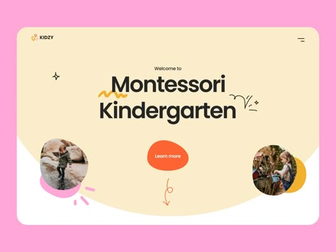 Montessori Logo, Montessori Kindergarten, Family Website, Kindergarten Design, Kids Daycare, School Website, Small Business Website, Kindergarten Learning, Kids Adventure