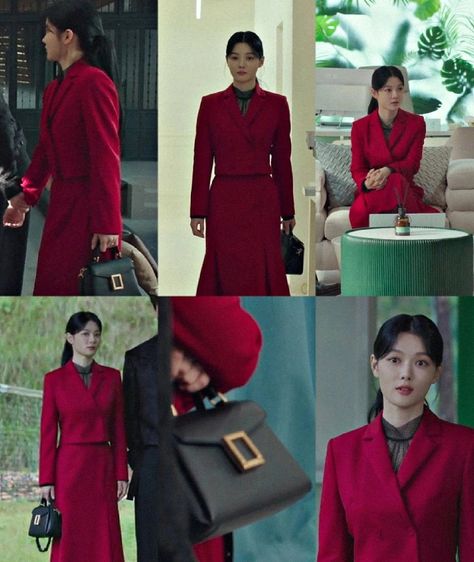 Chic Black Outfits, Korean Tv Shows, Leather Jacket Dress, My Demon, Tv Show Outfits, Stylish Work Attire, Elegant Dresses Classy, Cute Lazy Day Outfits, Korean Fashion Dress