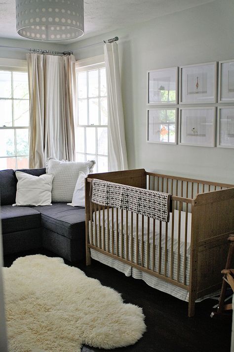 This is my fav! You can always add color later as baby grows. Toys and misc. items add color already. Then when baby is sophisticated four year old, they still have key neutral items. Baby Nursery Design, Beautiful Nursery, Furniture Office, Gender Neutral Nursery, Project Nursery, Baby's Room, Modern Nursery, Nursery Inspiration, Nursery Design