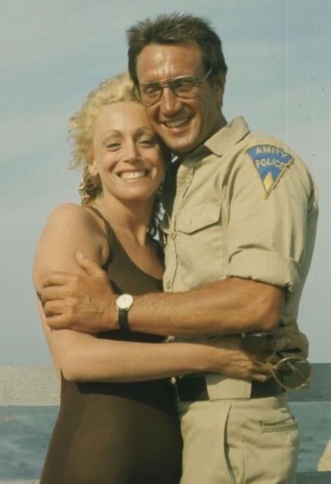 Ellen and Chief Brody, Jaws. Jaws Film, Jaws 1975, Jaws 2, Roy Scheider, Jaws Movie, Pet Sematary, Meg Ryan, Hooray For Hollywood, Shark Week