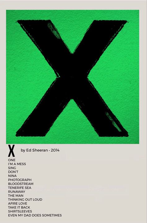 minimal polaroid album poster for x by ed sheeran Ed Sheeran X Album Cover, Ed Sheeran Album Poster, Ed Sheeran Album Cover, Ed Sheeran Poster, Tenerife Sea, Polaroid Album, Minimalistic Poster, Minimalist Music, Album Posters