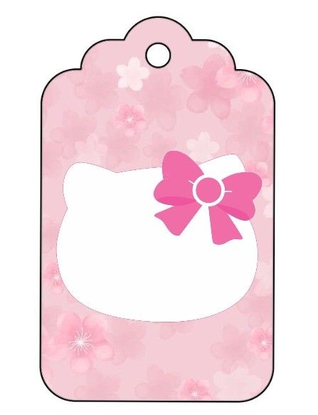 Hello Kitty Name Tag, Hello Kitty Birthday Theme, Hello Kitty Theme Party, Minnie Mouse Birthday Decorations, Pink Wallpaper Hello Kitty, Hello Kitty Printables, Hello Kitty Birthday Party, Hello Kitty Baby, Hello Kitty Bow