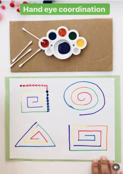 Preschool Crafts Activities, Preschool Craft Activities, Coordination Activities, Visual Perception Activities, Educational Activities For Preschoolers, Preschool Fine Motor Activities, Baby Stars, Homeschool Preschool Activities, Fine Motor Activities For Kids