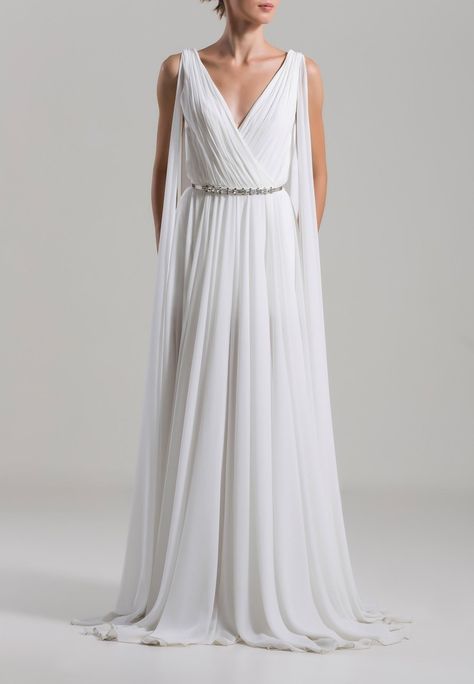 Ancient Greece Inspired Dress, Toga Style Wedding Dress, Ancient Greek Inspired Dress, White Greek Goddess Dress Aesthetic, Ancient Greece Aesthetic Dress, Greek Inspired Wedding Dress, Greek White Dress, Ancient Greek Wedding Dress, Greek Wedding Dress Goddesses