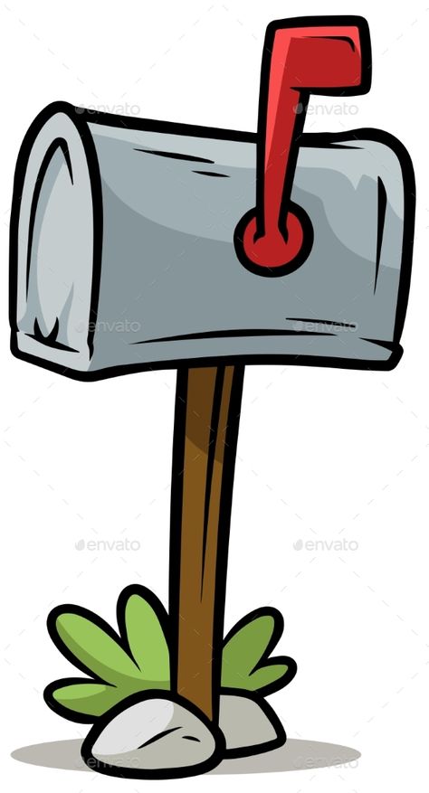 Cartoon Silver Mailbox Vector Icon Cartoon silver mailbox isolated on white background. Vector icon. #Silver, #Cartoon, #Mailbox, #Icon Mail Box Illustration, Mailbox Tattoo, Letter Box Ideas, Mailbox Drawing, Mailbox Clipart, Cartoon Props, Vintage Mailbox, Mailbox Ideas, Clover Tattoos