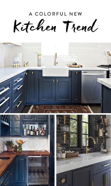 Navy Blue Kitchen Cabinets, Navy Blue Kitchen, Navy Kitchen, Kitchen Ikea, Blue Kitchen Cabinets, Blue Cabinets, Kitchen Cabinets Makeover, Modern Kitchen Cabinets, Blue Kitchen