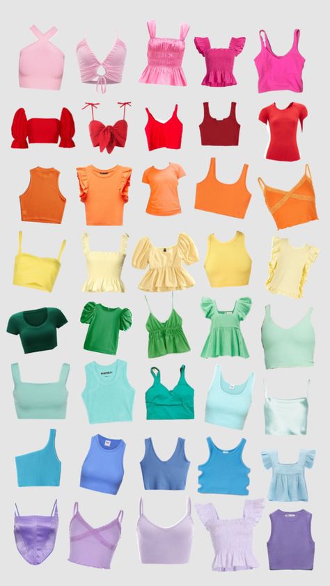 #rainbow#preppy#summer#shirts Preppy Tank Tops, Preppy Tops, Preppy Inspiration, Preppy Shirt, Preppy Summer Outfits, Casual Preppy Outfits, Cute Preppy Outfits, Preppy Summer, Preppy Outfit