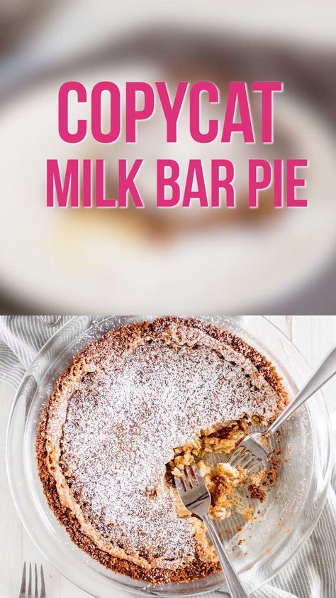 Milk Bar Pie, Oatmeal Cookie Crust, Milk Bar Recipes, Christina Tosi, Cheap Clean Eating, Rich Desserts, Oatmeal Cookie, Winter Desserts, Milk Bar