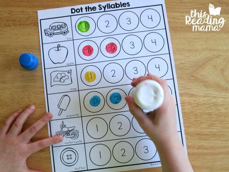 These syllables worksheets are a fun and simple way to have learners practice counting syllables in words. Looking for more syllable work? Check out our Interactive Syllables Pages or hop over to our syllable counting mats. *This post contains affiliate links. **The link to the free syllables worksheets can be found at the END of this post. Just … Syllable Games, Teaching Syllables, Rhyming Worksheet, Syllables Activities, We Are Teachers, Worksheets For Kindergarten, Word Work Activities, Kids Nursery Rhymes, Phonological Awareness