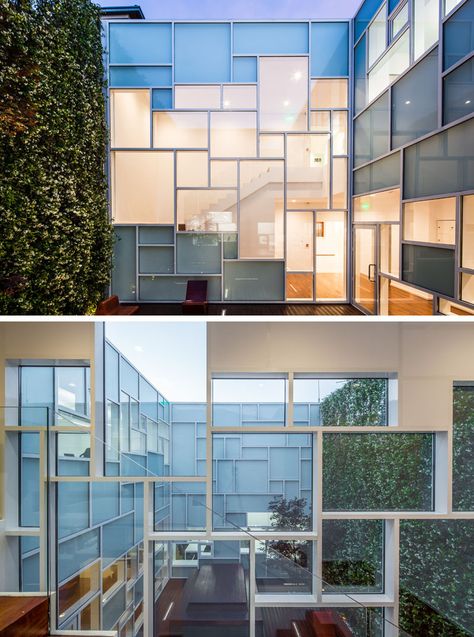 This Photography Museum Has Mondrian Inspired Window Layout Mondrian Architecture, Mondrian Art Projects, Glass Extension, New Architecture, Glass Facades, Building Facade, Facade Architecture, Facade Design, Architecture Plan