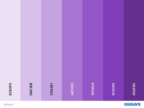 Purple Aesthetic Color Palettes, Violet Color Palette, Pastel Purple Color, Purple Color Palette, Mixing Paint Colors, Html Color Codes, Purple Color Palettes, Hex Color Palette, Crafty Mama